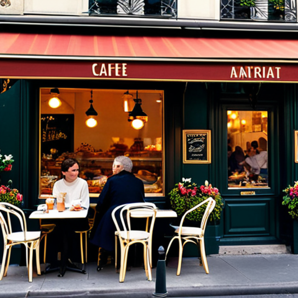 붕괴 스타레일 희귀 캐릭터 뽑기 확률 - Parisian Café Scene**
"A professional photographer capturing a vibrant scene at a Parisian café. Pe...