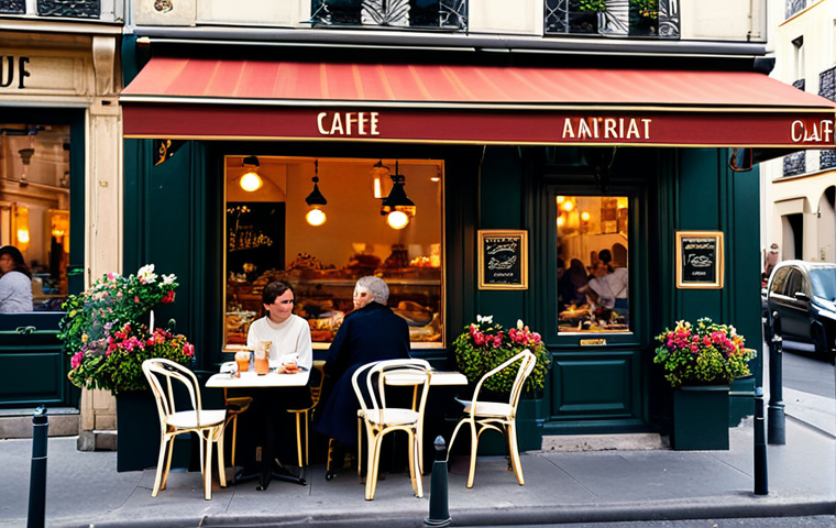 붕괴 스타레일 희귀 캐릭터 뽑기 확률 - Parisian Café Scene**
"A professional photographer capturing a vibrant scene at a Parisian café. Pe...